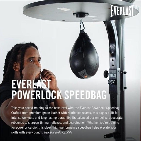 Everlast Black and Gold Elite Speed Bag - Picture 3 of 6